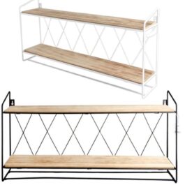 מדף נוי מלבני דו קומתי