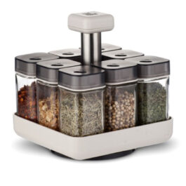 מעמד תבלינים מסתובב 8 צנצנות 100 מ”ל דגם Sage