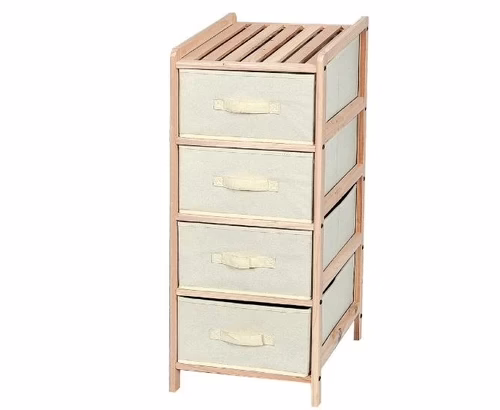 מעמד 4 מגירות מעץ מלא