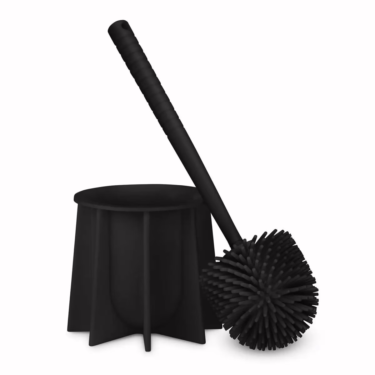 מברשת לניקוי אסלה 100% סיליקון אנטי-בקטריאלית בצבע שחור