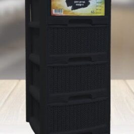 מגירון ראטן 4 קומות שחור