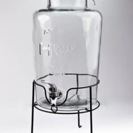 מיכל שתייה קרה 8 ליטר + מעמד מתכת