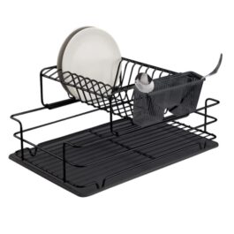 מתקן ייבוש כלים דו קומתי שחור מט VALENCIA