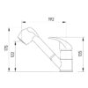 ⁦ברז מטבח נשלף 17.5 ס״מ B&W דגם ״SCANORA”⁩ – תמונה ⁦2⁩
