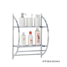 מתקן תלייה 2 מדפים כרום ניקל