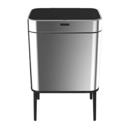 פח אשפה אוטומטי 60 ליטר עם רגליים – כסף Eshnav