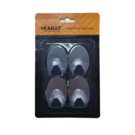 סט 4 קולבי הדבקה נירוסטה