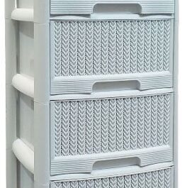 מגירון ראטן 4 קומות לבן