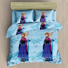 סט מצעים יחיד ״אנה ואלזה״ 100% כותנה