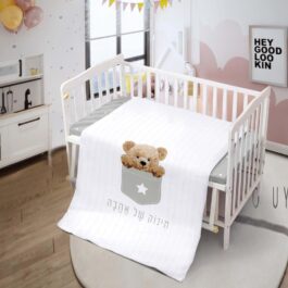 מצעים למיטת תינוק/מעבר 100% כותנה