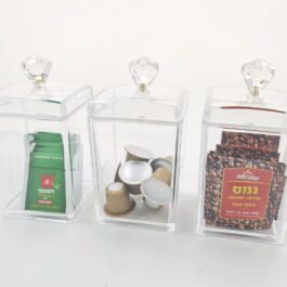 סט תה קפה סוכר אקריליק