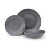 סט צלחות אפורות מקרמיקה 18 חלקים GREY FOREST