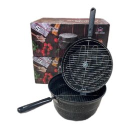 סיר גריל גבוה יציקת אלומיניום שחור