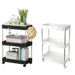 עגלת שירות 3 קומות רחבה