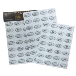 סט 56 מדבקות מלבניות לתבלינים דמוי שיש