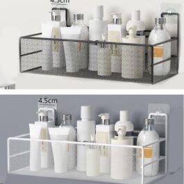 מדף תלייה ללא קידוח שחור / לבן 25.5X13X8cm