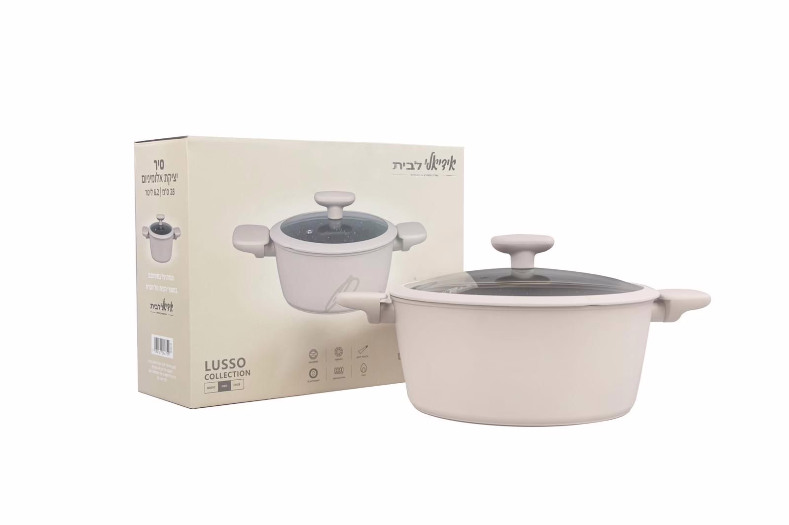 סדרת סירים יציקת אלומיניום מוקה דגם LUSSO – תמונה 4