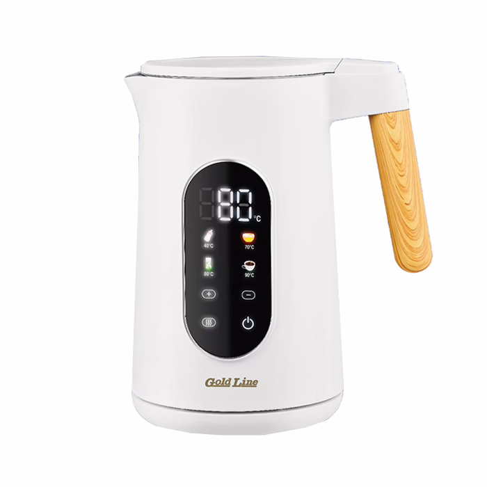 קומקום נשלף כפרי דיגיטלי צבע לבן