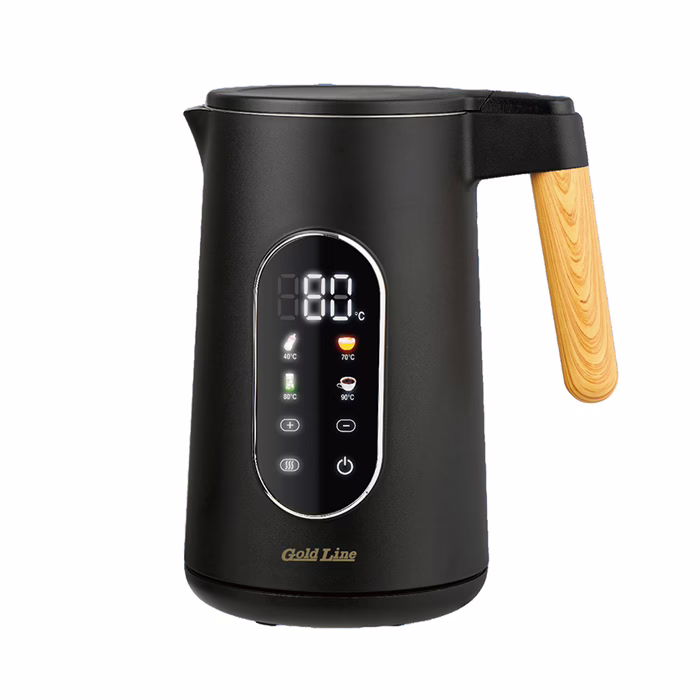 קומקום נשלף כפרי דיגיטלי צבע שחור