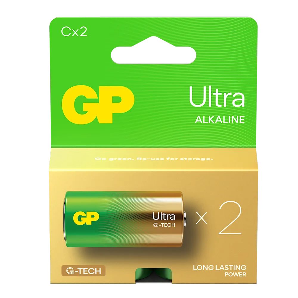 זוג סוללות C LR14 אולטרה אלקליין GP