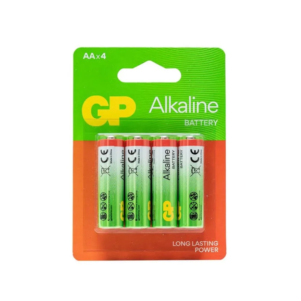 מארז 4 סוללות AA אלקליין GP