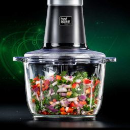קוצץ ירקות ובשר חשמלי 500W קערה זכוכית 2 ליטר Food Appeal