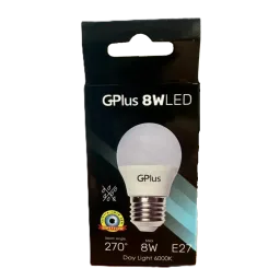 נורת לד E27 כדור 8W אור יום GPlus