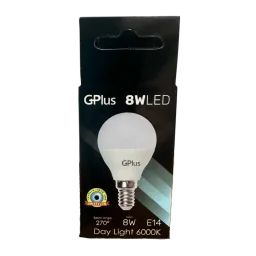 נורת לד E14 כדור 8W אור יום GPlus