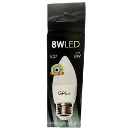 נורת לד E27 נר 8W אור יום GPlus
