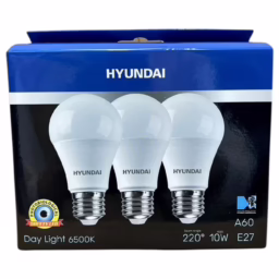 שלישיית נורות E27 לד 10W מבית HYUNDAI